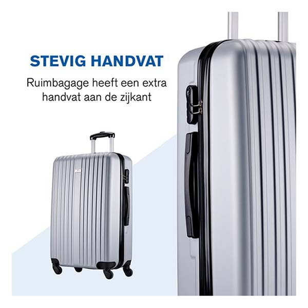 Kofferset | Slazenger | 2-delig (Hand- en ruimbagage, Zilver)